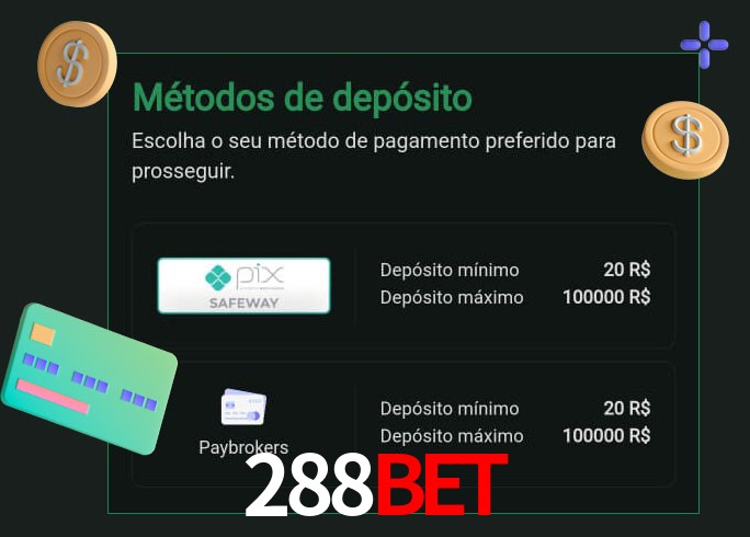 O cassino 288BETbet oferece uma grande variedade de métodos de pagamento